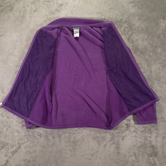 Patagonia R2 Fleece Jacket Women Medium Purple Full Zip Pockets 25146 - Picture 3 of 9
